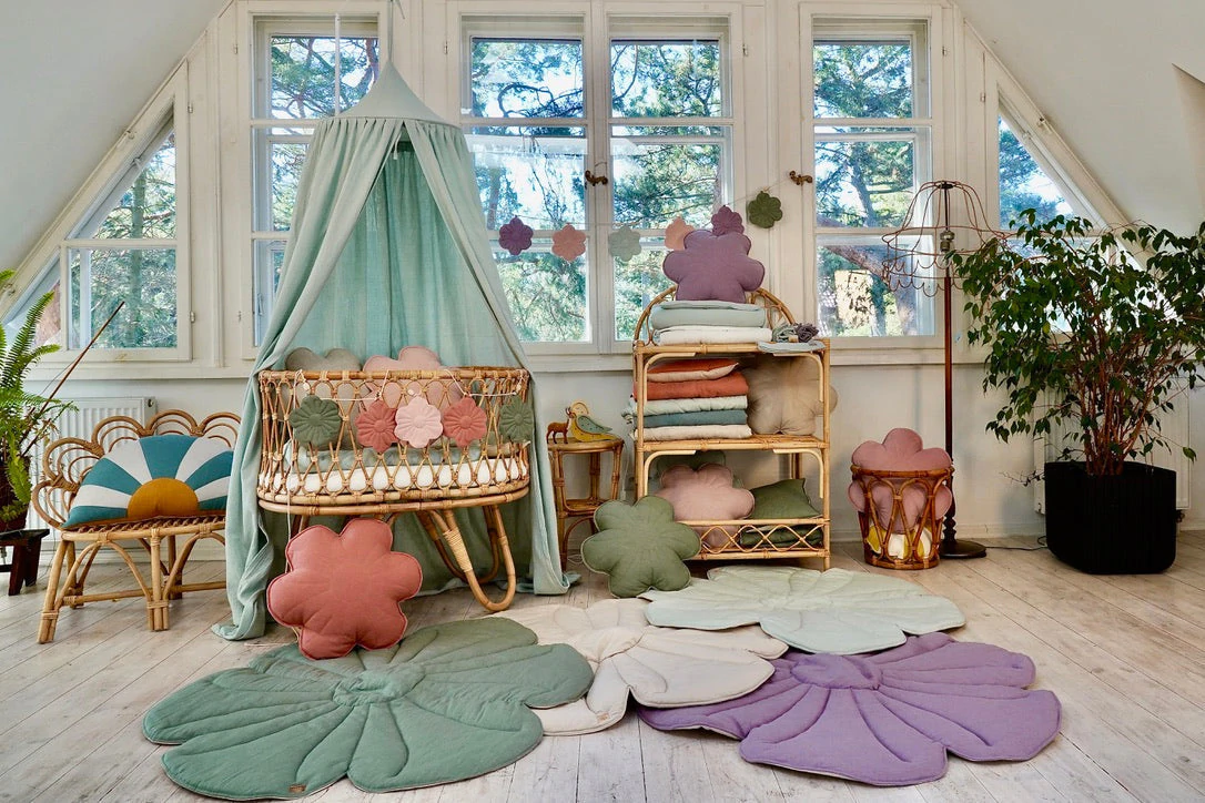 Moi Mili, kudde i linne, Bloom MInt - Image 4