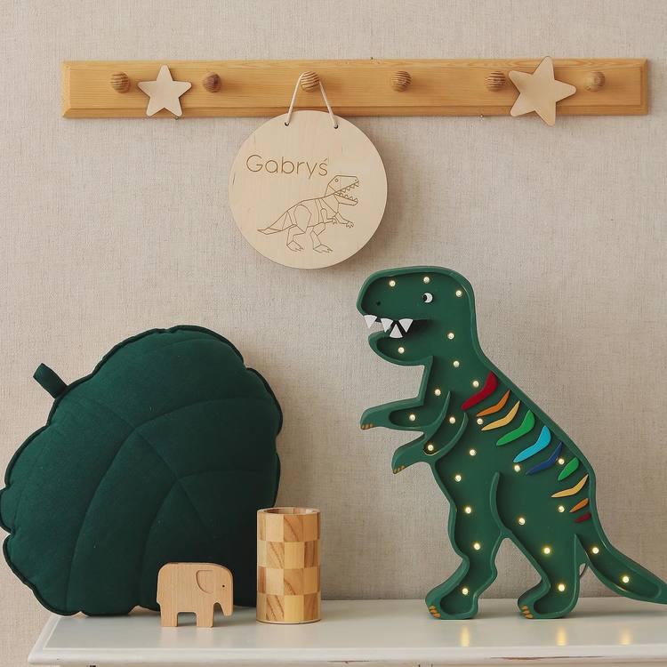 Little Lights, Nattlampa till barnrummet, Dino Rex grön - Image 2