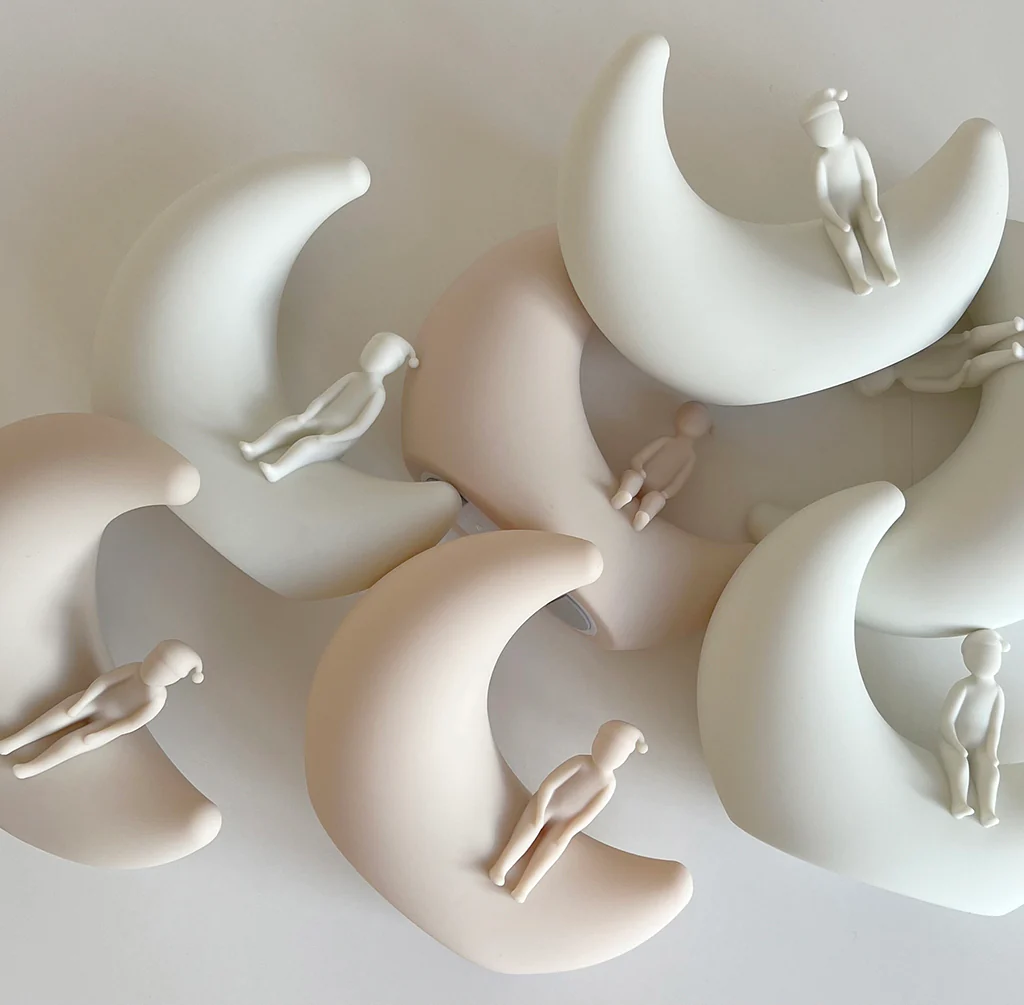 Cam Cam, nattlampa Moon Night Light, Shell - Image 6