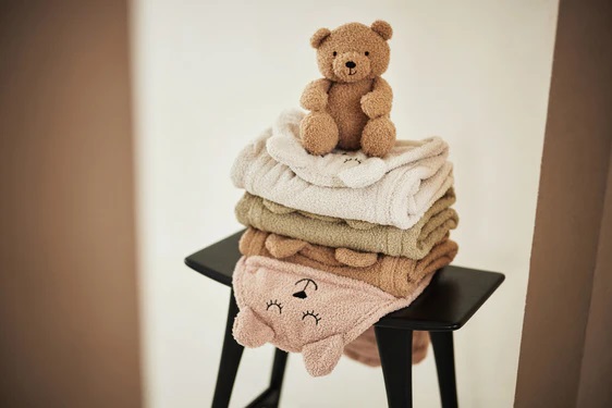 Jollein, omlott babywrap åkpåse Bear boucle, biscuit - Image 10