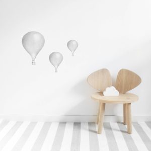 Ljusgrå Luftballonger väggklistermärken, Stickstay