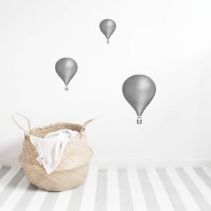 Grafitgrå Luftballonger väggklistermärken, Stickstay