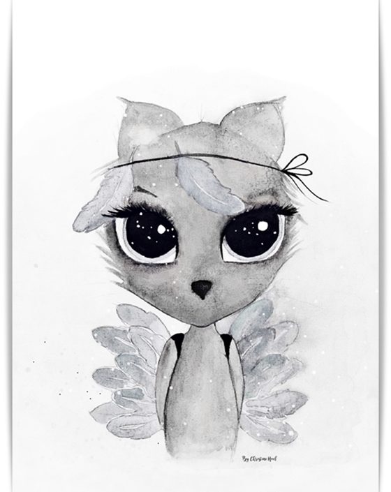 Poster Feather A4, By Christine Hoel, Tavla till barnrummet