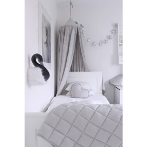 Ljusgrå sänghimmel i bomull till barnrummet, Cotton & Sweets