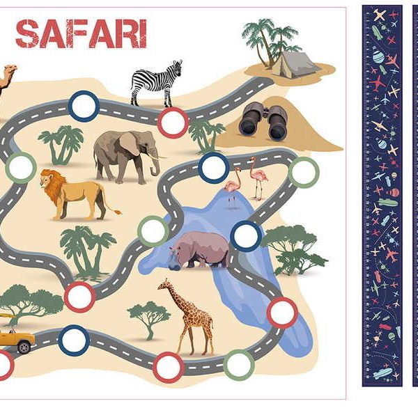 Safari klistermärke till Ikea Lack sidobord