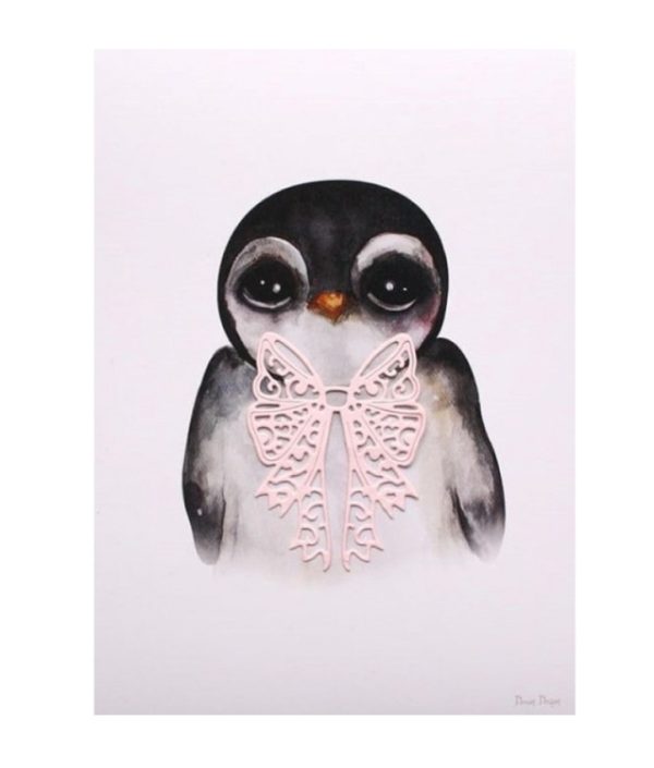 Dessin Design, poster Penguin Pink A4