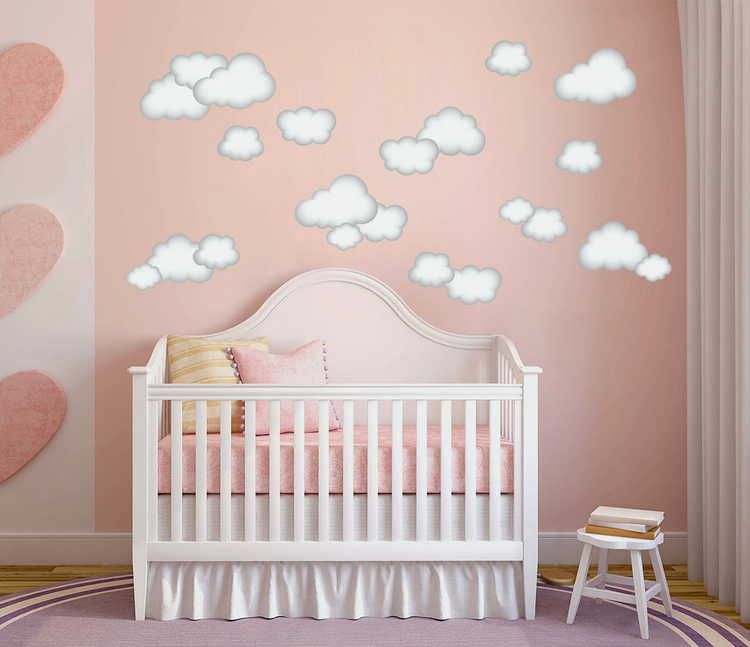 Babylove, grå moln wallstickers 22 st. - Image 3