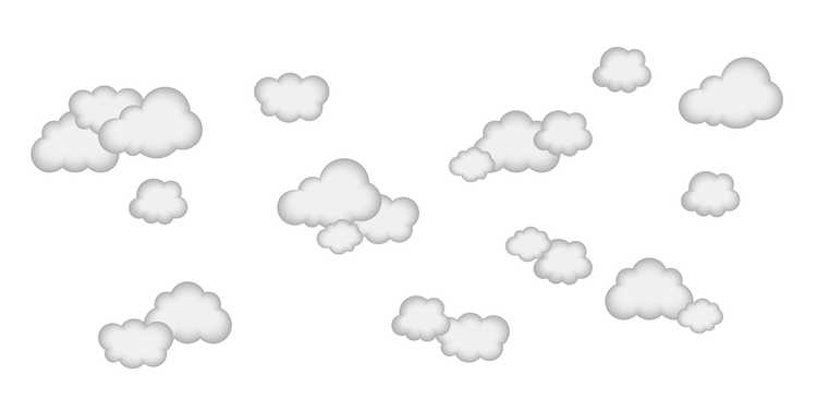 Babylove, grå moln wallstickers 22 st. - Image 2