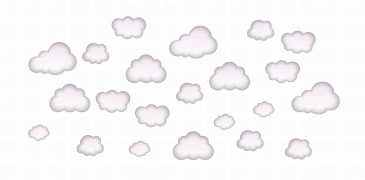 Babylove, rosa moln wallstickers 22 st. - Image 4
