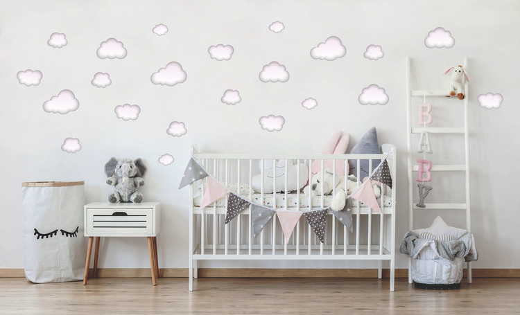 Babylove, rosa moln wallstickers 22 st. - Image 2