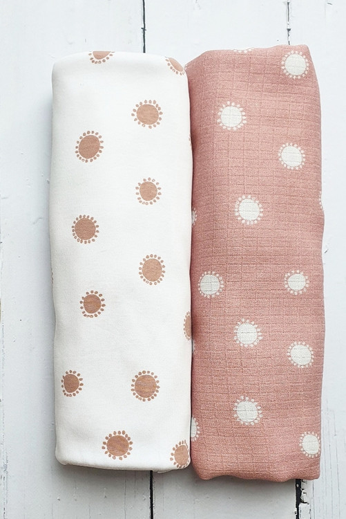 Barnvagnset, dra-på-lakan + snuttefilt , sunny set, Pink No More - Image 2