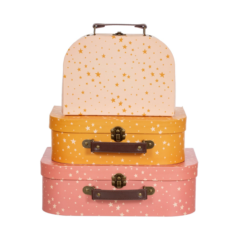 Sass & Belle, förvaringslådor koffert little stars, 3-pack - Image 2