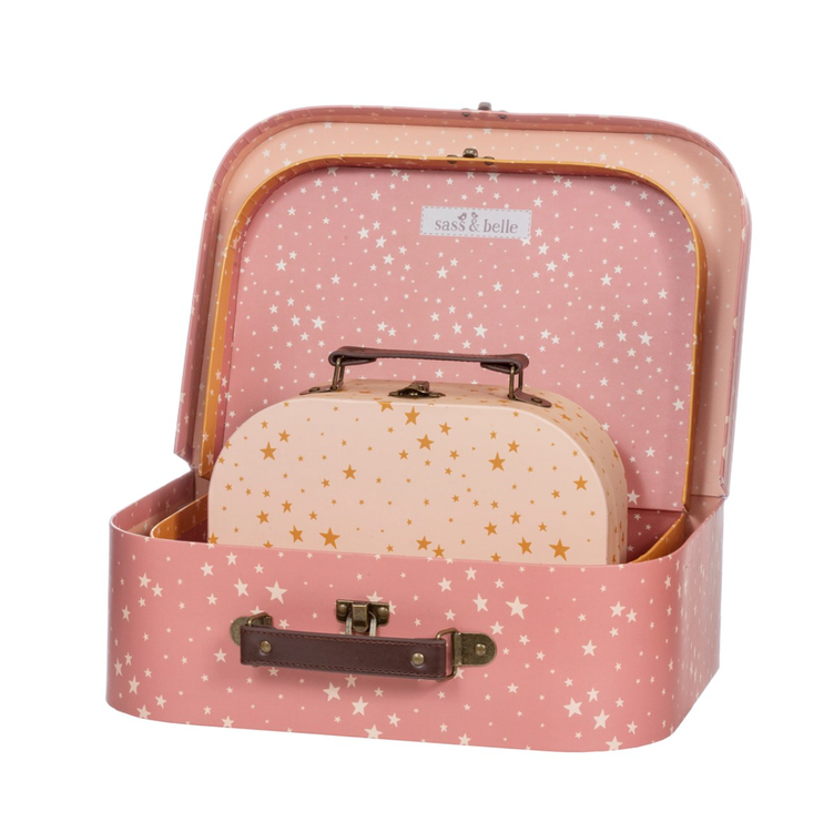 Sass & Belle, förvaringslådor koffert little stars, 3-pack - Image 5