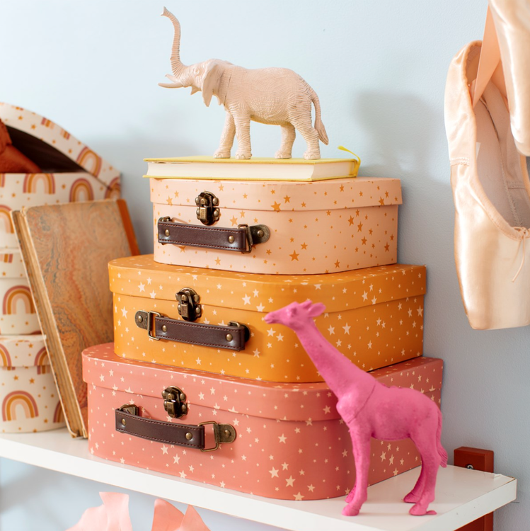 Sass & Belle, förvaringslådor koffert little stars, 3-pack - Image 4