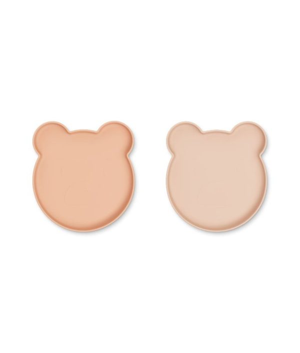 Liewood, Marty silikontallrik 2-pack, Mr bear rose mix