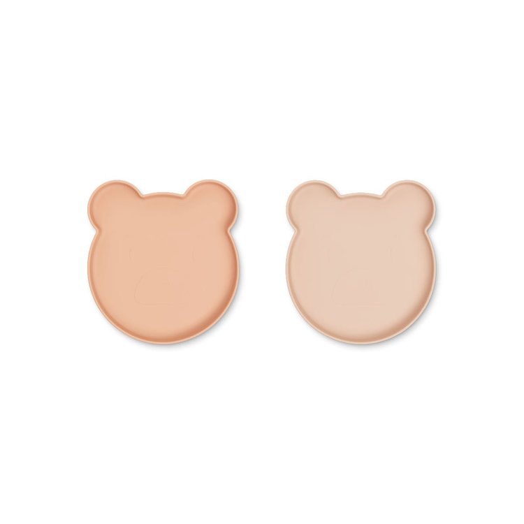Liewood, Marty silikontallrik 2-pack, Mr bear rose mix