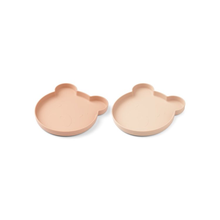 Liewood, Marty silikontallrik 2-pack, Mr bear rose mix - Image 2