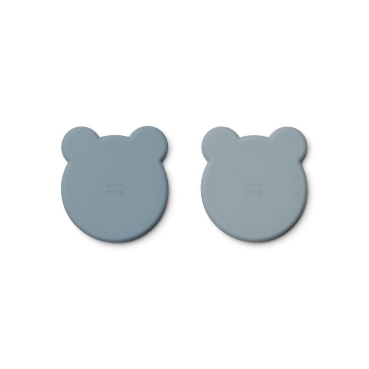 Liewood, Marty silikontallrik 2-pack, Mr bear blue mix - Image 3