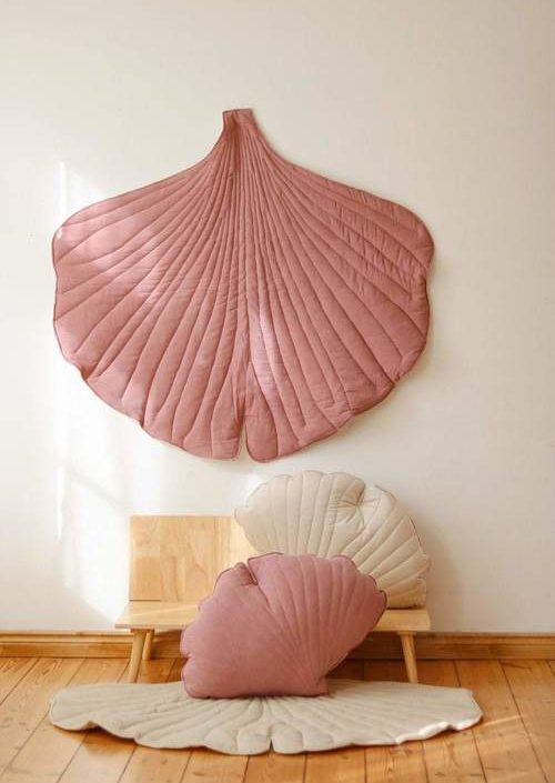 Moi Mili, linne lekmatta ginkgo, dirty pink