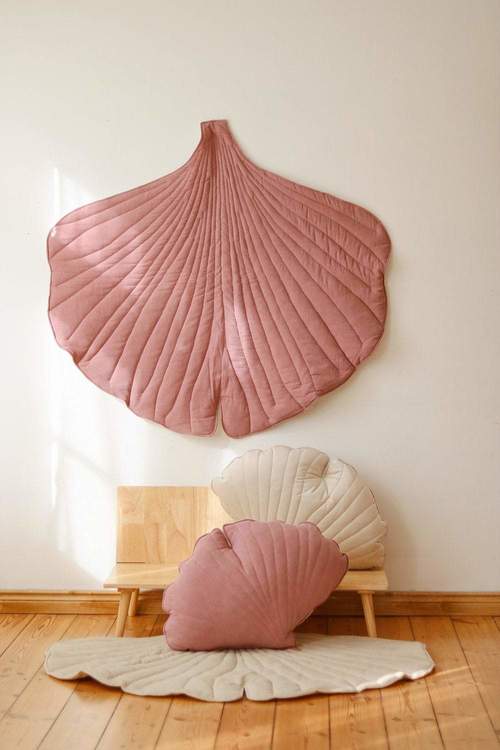 Moi Mili, linne lekmatta ginkgo, dirty pink