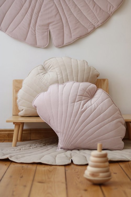 Moi Mili, lekmatta i sammet ginkgo, powder pink - Image 2