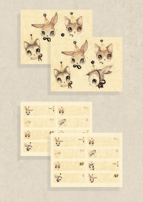 Mrs Mighetto, Paper Friends Party Kit
