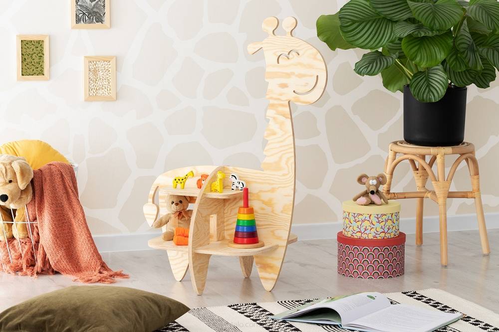Babylove, golvbokhylla till barnrummet, Giraff