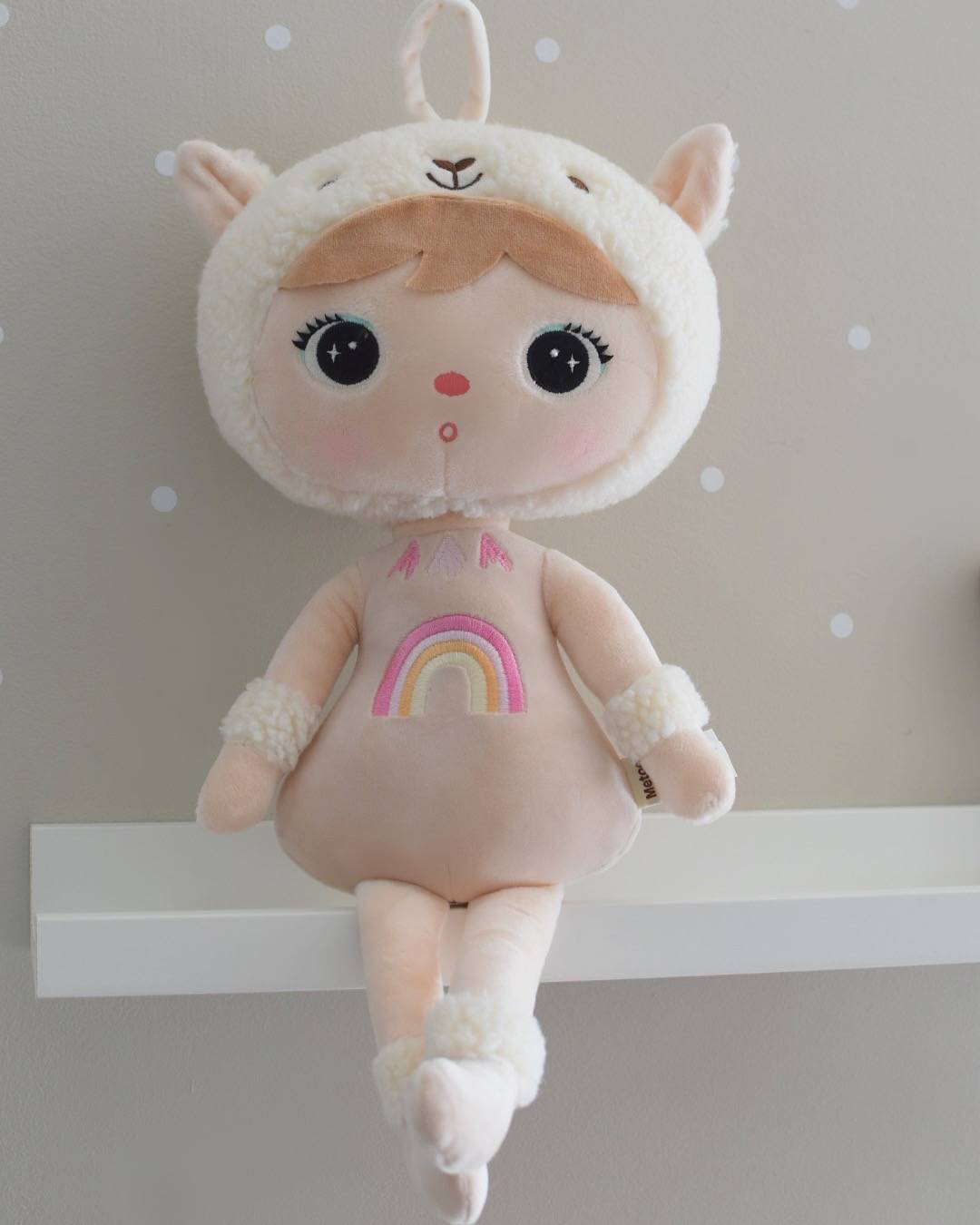 Beige alpacka, stor docka med namn - Image 2