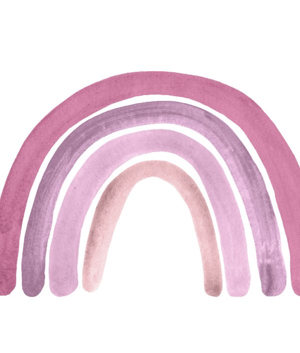 Babylove, little pink rainbow, väggklistermärke 12 st
