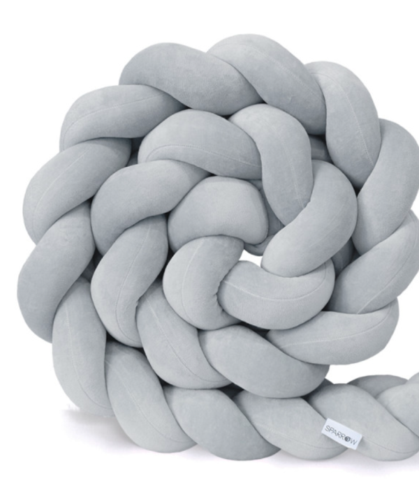 Spjälsängsskydd flätad, Grey