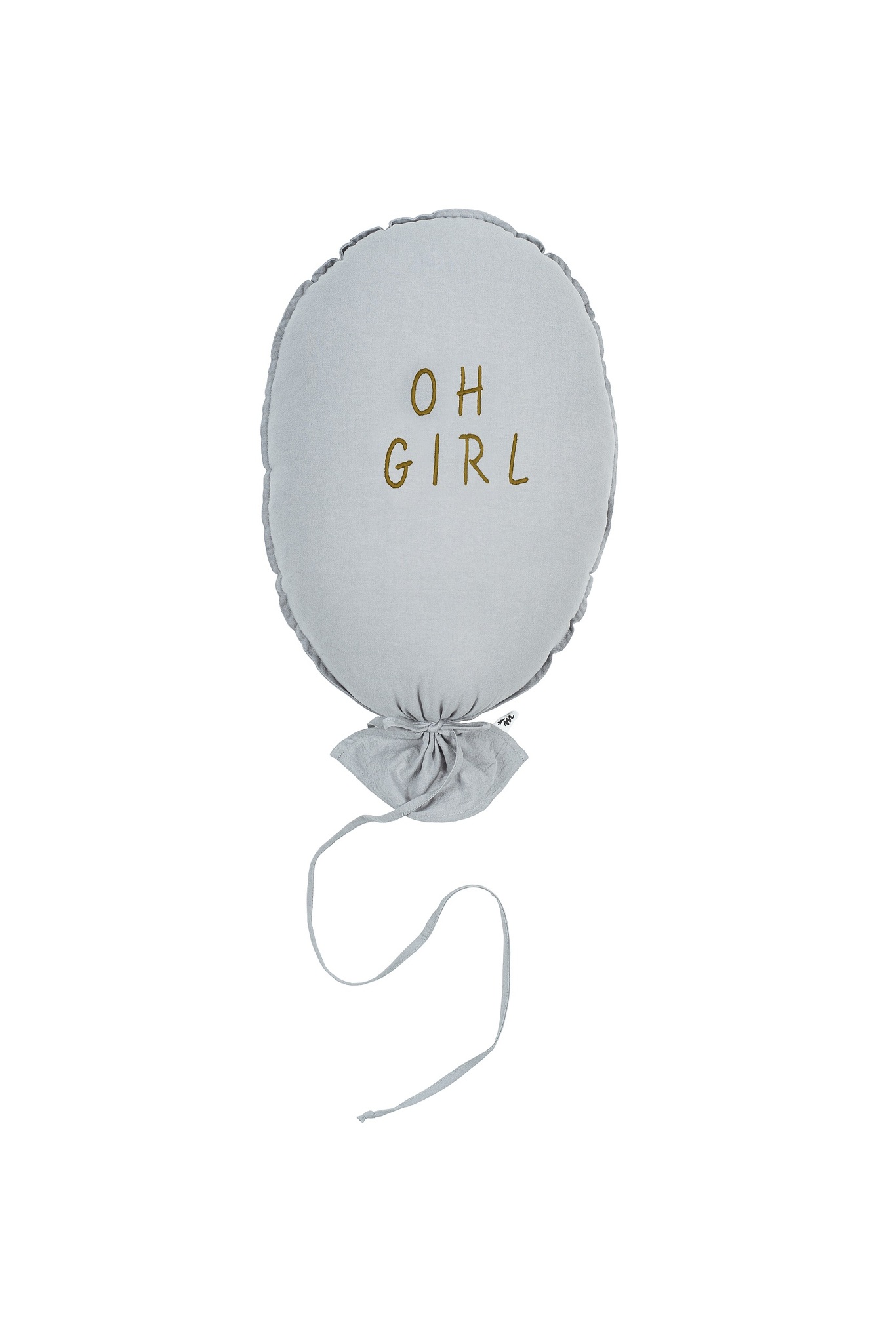 Väggdekoration och kudde, Oh girl-grå