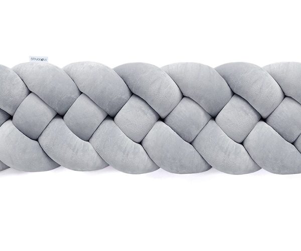 Spjälsängsskydd flätad, Grey