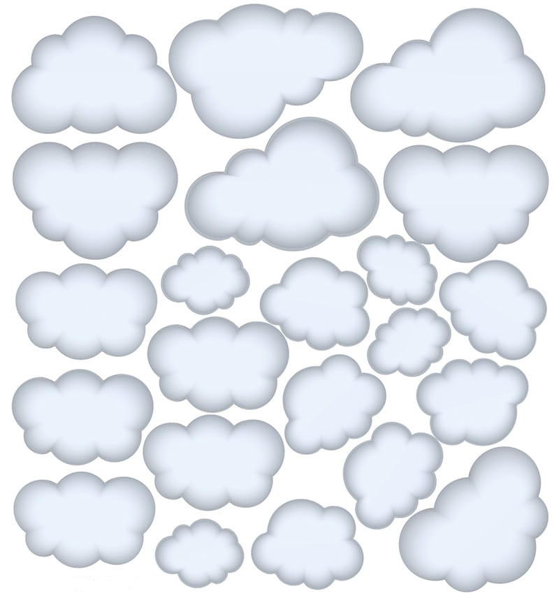 Babylove, blå moln wallstickers 22 st. - Image 4
