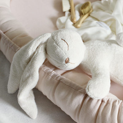 Cotton & Sweets, puderrosa klassisk babynest i 100 % linne - Image 3