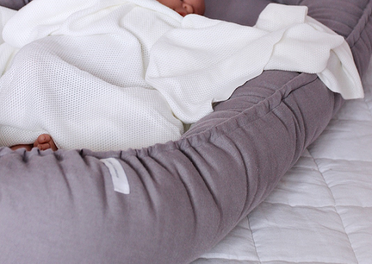 Cotton & Sweets, shark klassisk babynest i 100 % linne - Image 2
