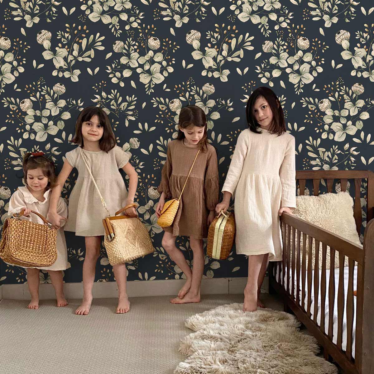 Dekornik, tapet Clover Navy Blue - Image 2