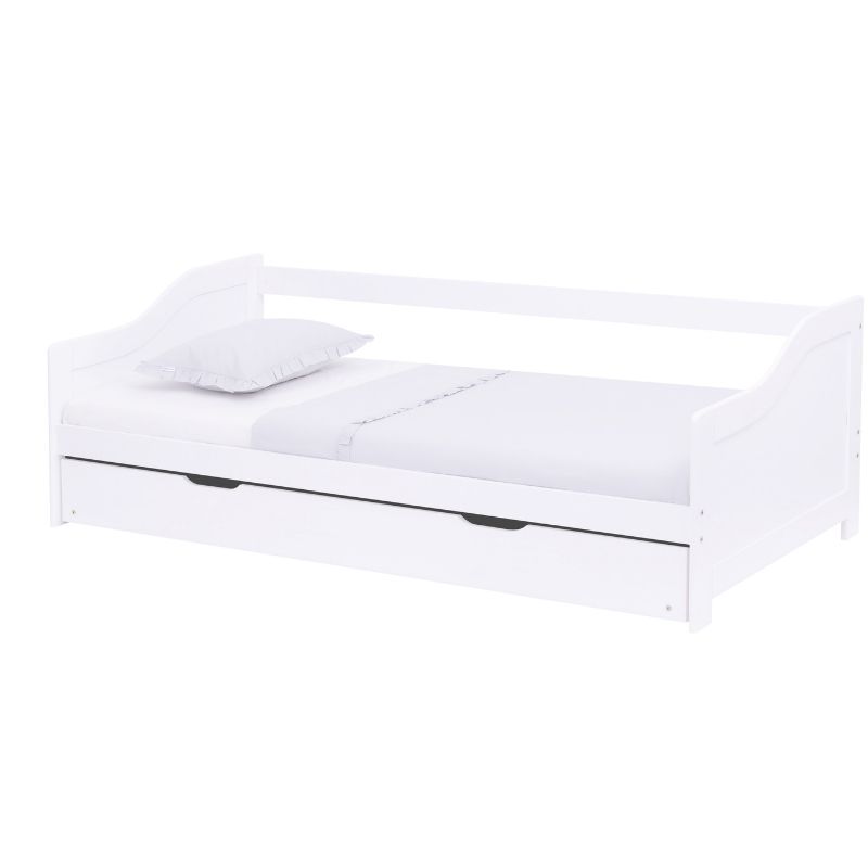 Vit säng 90x200 med en utdragbar extra säng - Image 4