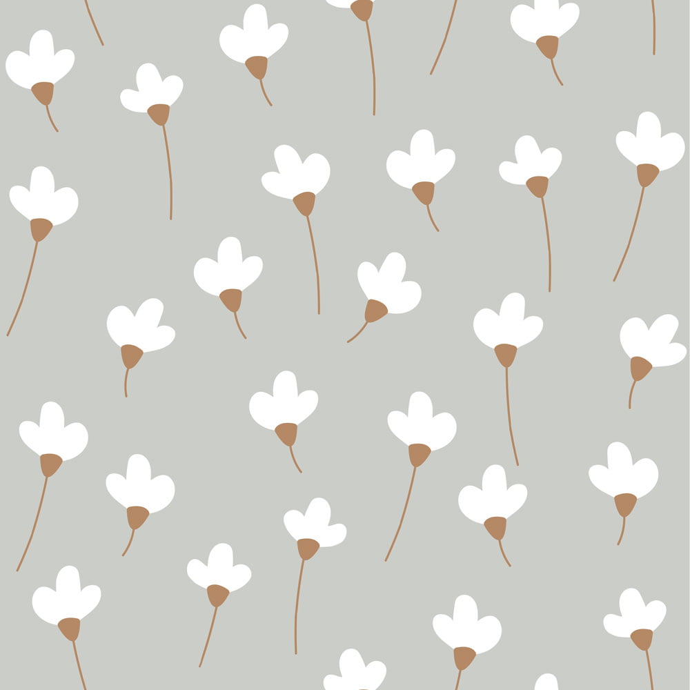 Dekornik, tapet Daisies On Grey