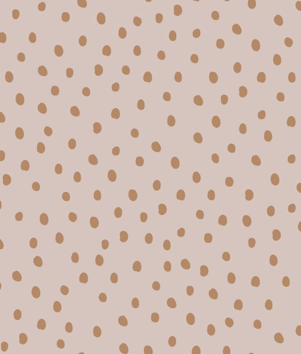 Dekornik, tapet Irregular Dots Powder Pink Cinnamon