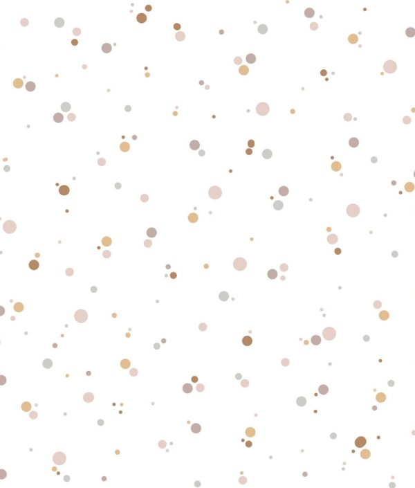 Dekornik, tapet Dots Minimini Cinnamon Powder Pink