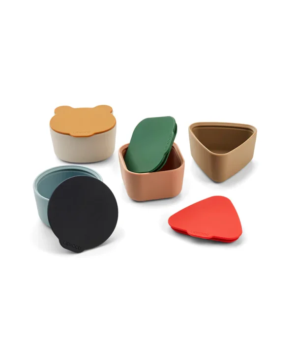 Liewood, Toto 4-pack snackskålar i silikon, Multi mix