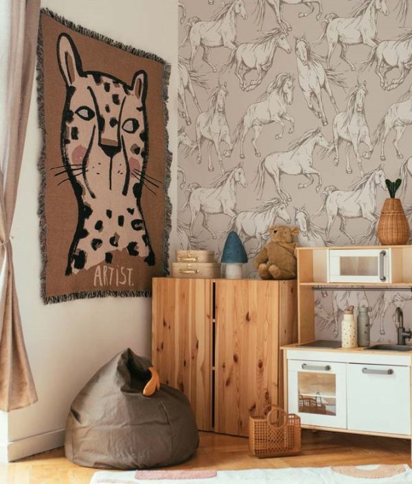Dekornik, Tapet Horses Beige