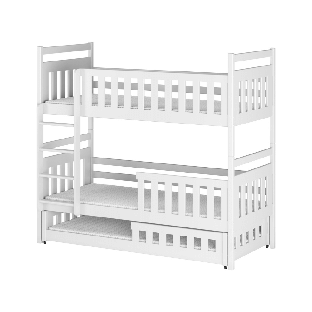 Våningssäng med stödbräda och tre sängar Odette - Image 5