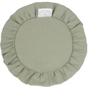 Desert green rund matta med volang till dockhuset, Cotton&Sweets