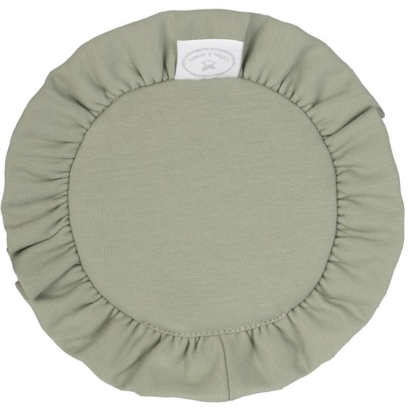 Desert green rund matta med volang till dockhuset, Cotton&Sweets