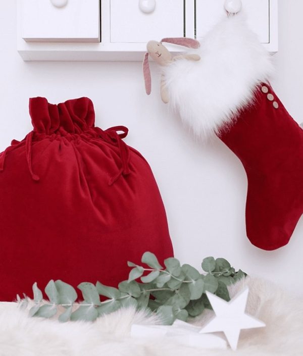 Cotton & Sweets, Julklappsäck röd