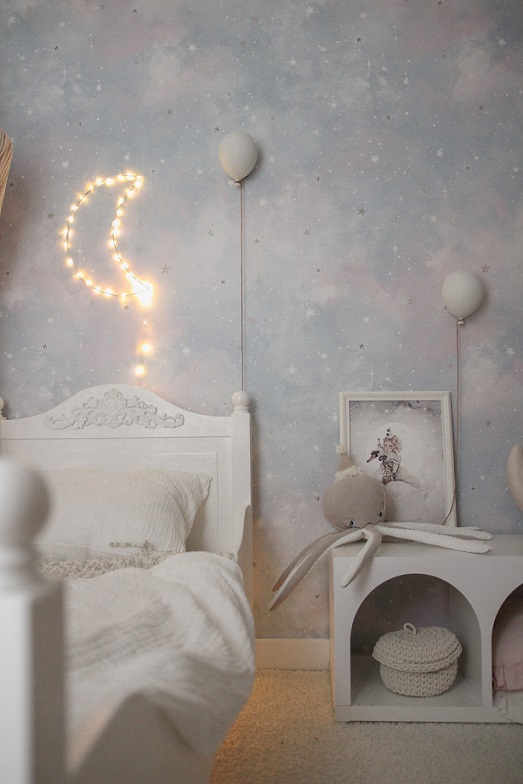 Dekorillo, tapet Cosmos sky blue and pink - Image 4