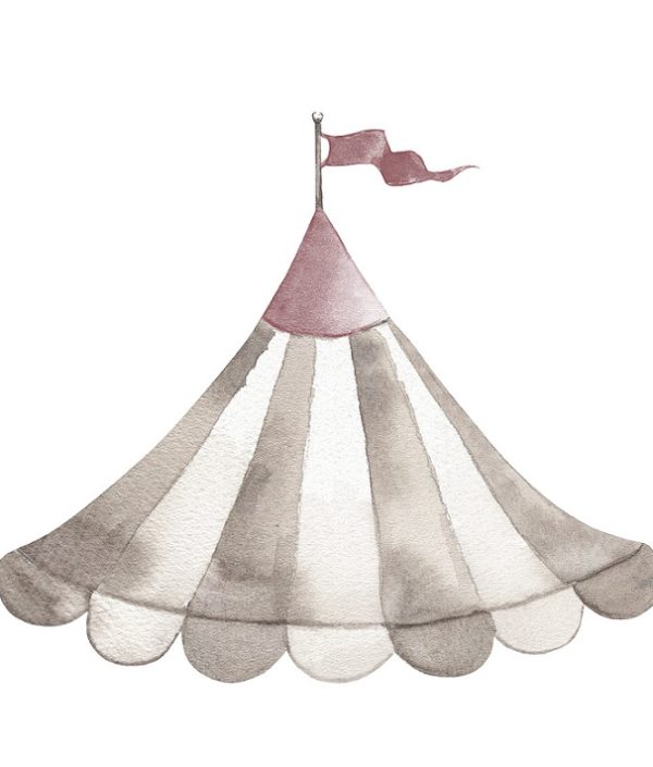 Babylove, väggklistermärke Cirkustak dusty pink