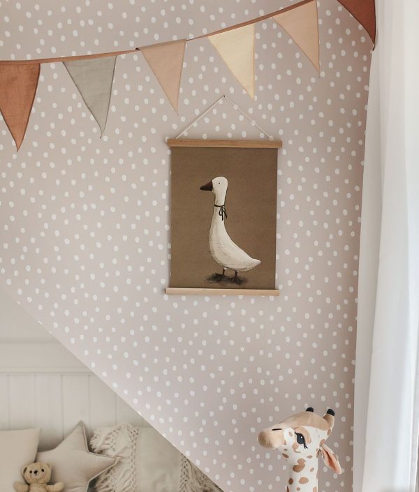 Dekornik, tapet Irregular Dots Powder Pink White