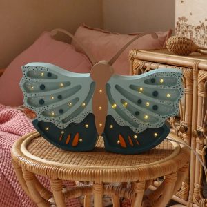 Little Lights, Nattlampa till barnrummet, Fjäril Daisy Blue